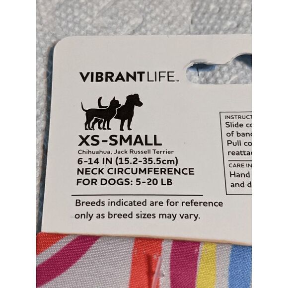 VIBRANT LIFE Dog Bandana, Rainbow, XS/S - Picture 5 of 5